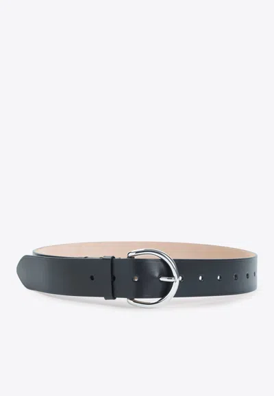 PHOEBE PHILO ROUND BUCKLE CALF LEATHER BELT
