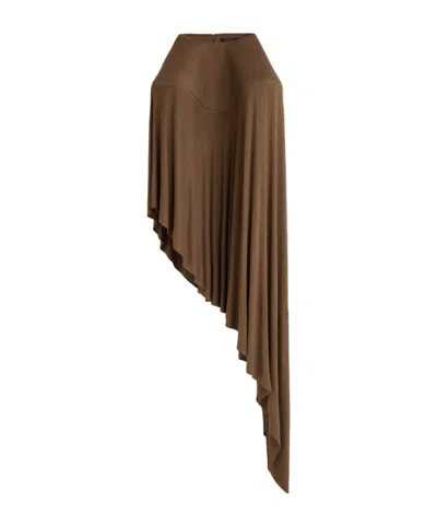 Phoebe Philo Sculptural Skirt In Brown