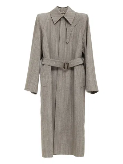 Phoebe Philo Sharp Coat In Brown