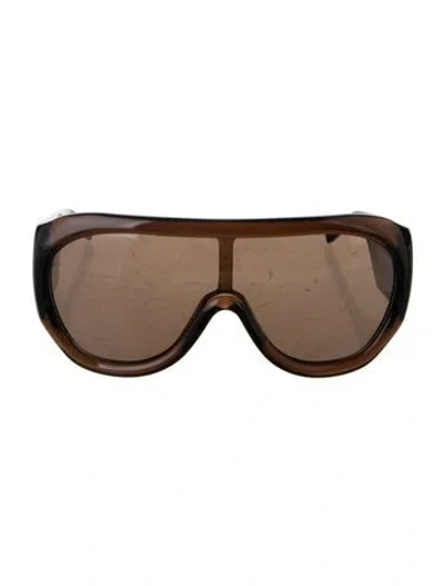 Pre-owned Phoebe Philo Shield Tinted Sunglasses In Brown