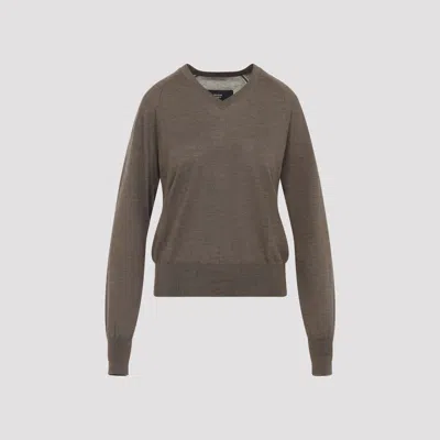 PHOEBE PHILO SHRUNK V-NECK SWEATER