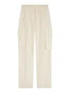 Phoebe Philo Silk Cargo Pants In Neutral