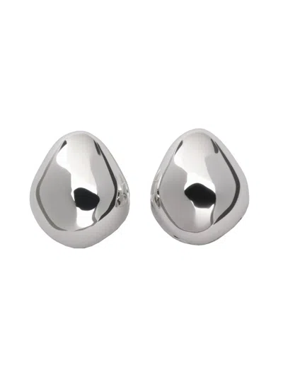 Phoebe Philo Silver Pebble Stud Earrings