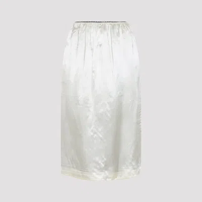 Phoebe Philo Slip Midi Skirt In White