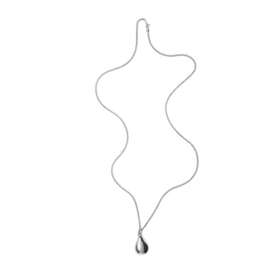 Phoebe Philo Small Pebble Pendant In Silver
