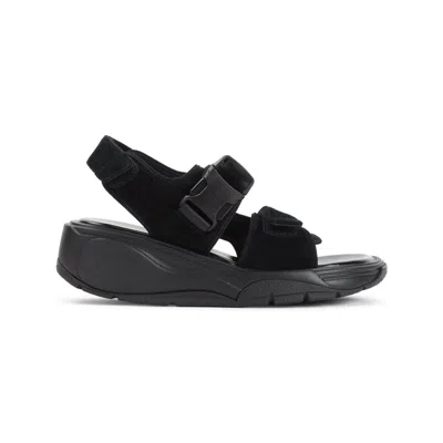 Phoebe Philo Pace Suede Leather Sandals In Black