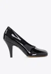 Phoebe Philo Black Calf Leather Soft 90 Pumps With Bold Stiletto Heel In Black