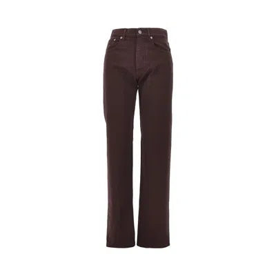 Phoebe Philo Straight Leg Classic Jeans In Burgundy