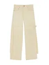 Phoebe Philo Strap Jeans In Milky Yellow Denim In Yellow