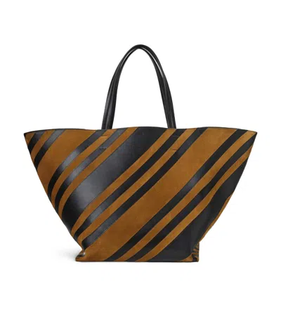 Phoebe Philo Striped Tote Bag In Multi