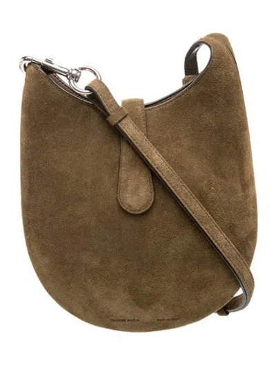 Pre-owned Phoebe Philo Suede Bean Sling Mini In Green