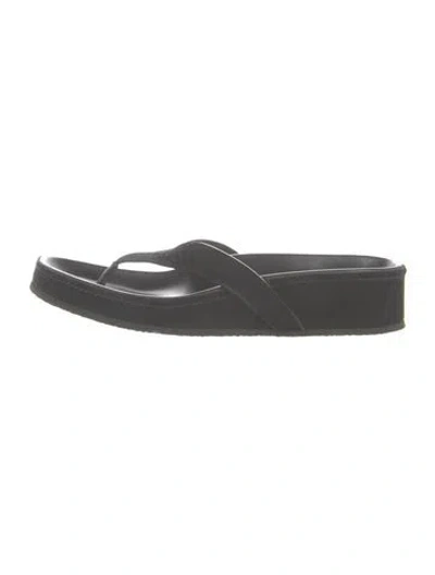 Pre-owned Phoebe Philo Suede Flip Flops In Gray