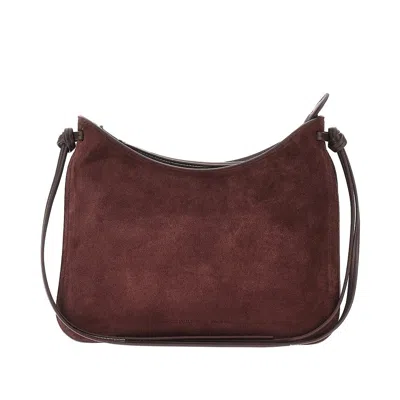 Phoebe Philo Suede Leather Small 'gig' Shoulder Bag In Red