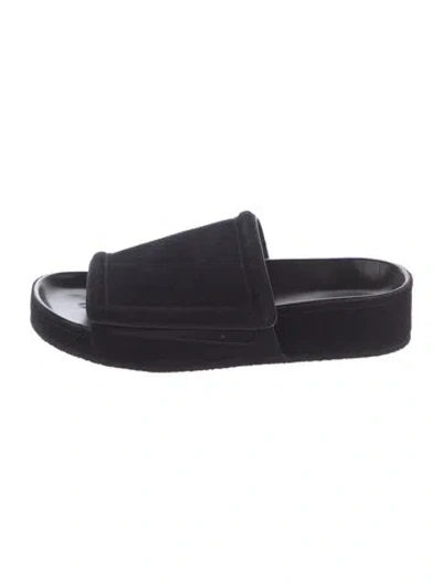 Pre-owned Phoebe Philo Suede Mules W/ Tags In Black
