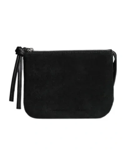 Phoebe Philo Suede Pocket Clutch In Black