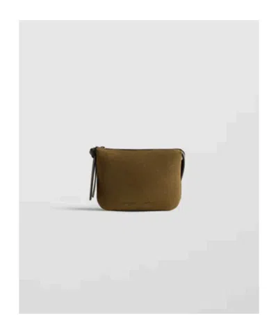 Phoebe Philo Suede Pocket Clutch In Brown