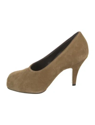 Pre-owned Phoebe Philo Suede Pumps W/ Tags In Green