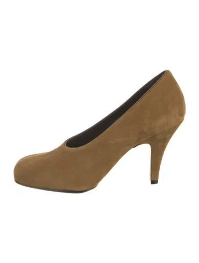 Pre-owned Phoebe Philo Suede Pumps W/ Tags In Neutrals