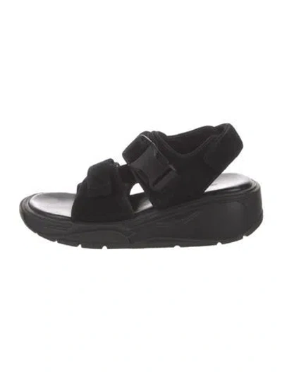 Pre-owned Phoebe Philo Suede Sandals In Black