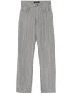 Phoebe Philo Grey Jeans With Belt Loops And Tapered Leg In Denim Woman