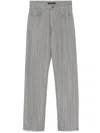 Phoebe Philo Grey Jeans With Belt Loops And Tapered Leg In Denim Woman