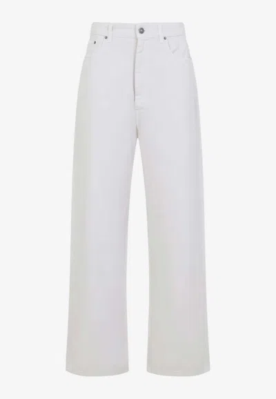 Phoebe Philo Tapered-leg Low-rise Jeans In White