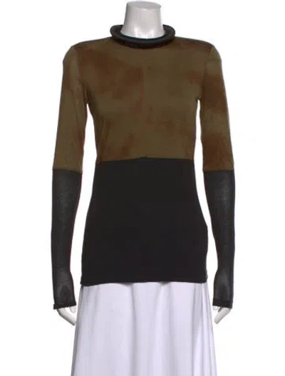 Pre-owned Phoebe Philo Tie-dye Print Mock Neck Top W/ Tags In Green