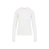 Phoebe Philo Long-sleeved Crewneck Top In White