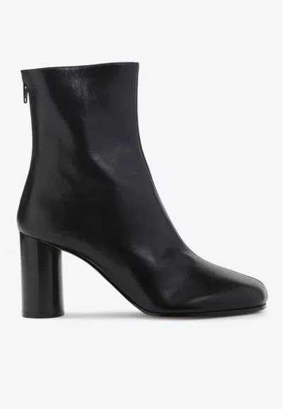 Phoebe Philo Black Tug Calf Leather Ankle Boots
