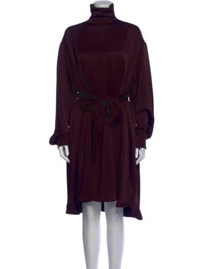 Pre-owned Phoebe Philo Turtleneck Midi Length Dress In Purple