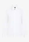 Phoebe Philo High Neck Tuxedo Shirt With Detachable Collar In White