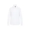 Phoebe Philo High Neck Tuxedo Shirt With Detachable Collar In White
