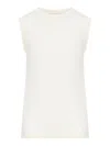 Phoebe Philo Ultra-thin Crew Neck Tank Top In White