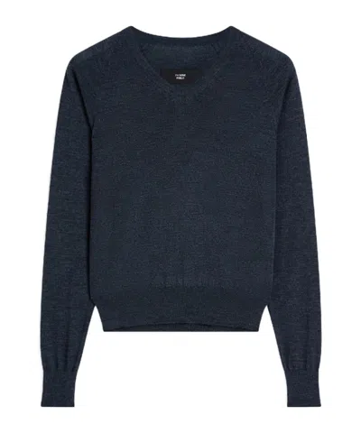 Phoebe Philo V-neck Wool Sweater In Blue