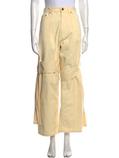 Pre-owned Phoebe Philo Wide Leg Pants In Yellow