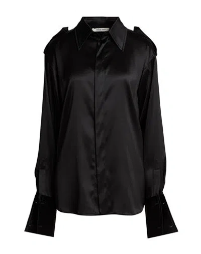 Phoebe Philo Woman Shirt Black Size 2 Silk, Elastane