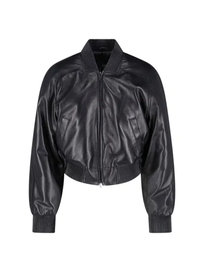 Phoebe Philo Women's Cropped Bomber Jacket In Black