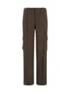 Phoebe Philo Liquid Cargo-pocket Trousers In Brown