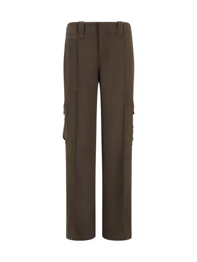 Phoebe Philo Women Liquid Cargo Pants In Brown