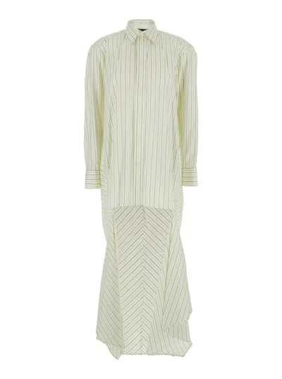 Phoebe Philo Women Slashed Cocoon Shirt Dress In Multi