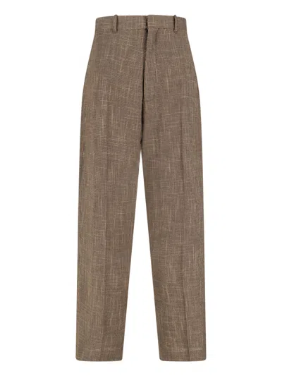 Phoebe Philo Women's Tailored Trousers In Polyester-viscose Blend In Brown