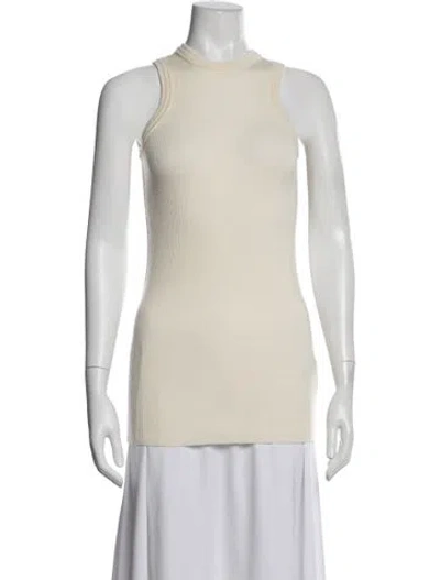 Pre-owned Phoebe Philo Wool Crew Neck Top W/ Tags In Neutrals