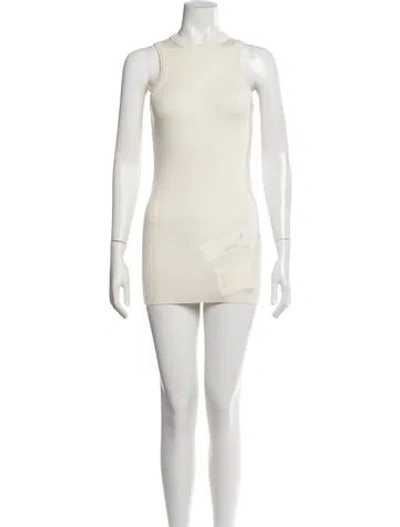 Pre-owned Phoebe Philo Wool Mini Dress In Neutrals