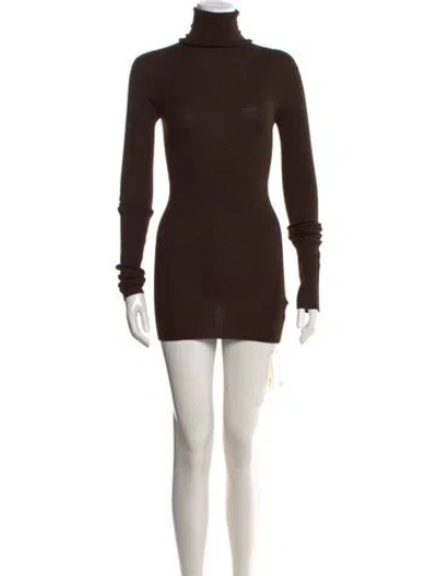 Pre-owned Phoebe Philo Wool Turtleneck Sweater W/ Tags In Brown