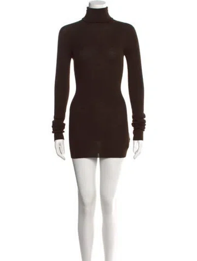 Pre-owned Phoebe Philo Wool Turtleneck Sweater W/ Tags In Brown