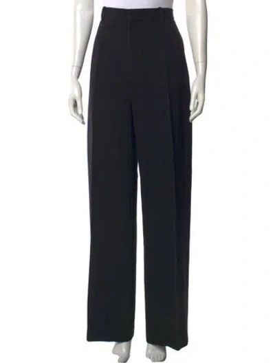 Pre-owned Phoebe Philo Wool Wide Leg Pants In Black