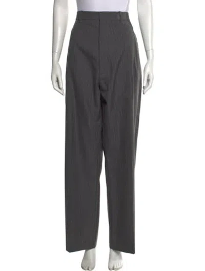 Pre-owned Phoebe Philo Wool Wide Leg Pants In Gray