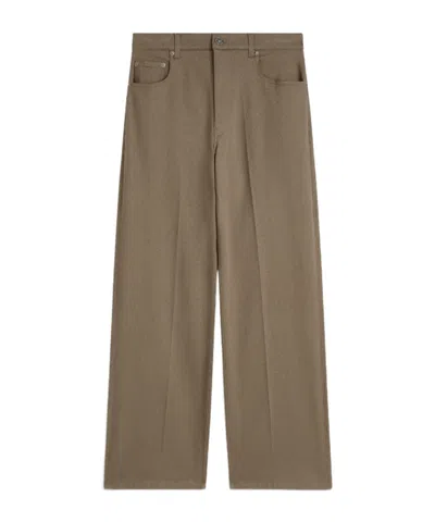 Phoebe Philo Zipper Jeans In Brown