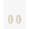 Phoria Womens Gold/silver Vice Carabiner 18ct Gold Vermeil Plated 925 Sterling Silver Hoop Earrings In Multi