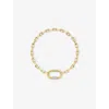 Phoria Womens Screw 18ct Yellow Gold Vermeil And 0.36ct White Topaz Chain Bracelet In Gold